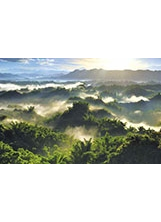 臺南二寮日出，美如山水國畫，位於低海拔，譽為「最接近城市的曙光」。之照片