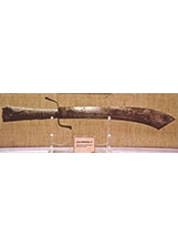 吉星文團長使用的大刀，之前在國軍歷史文物館展出。（圖／林建榮，大刀由吉民立提供，版權所有，請勿翻攝。）之照片