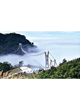 嚴清雅催生的太平雲梯是全臺海拔最高的景觀吊橋，走在橋上，彷彿漫步雲端。（圖／張瑞宗）之照片