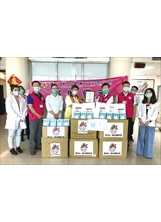 國際佛光會「佛光防疫救護專案」也捐贈北榮玉里分院防疫物資，鼓舞了第一線防疫人員的士氣。（圖／北榮玉里分院）之照片