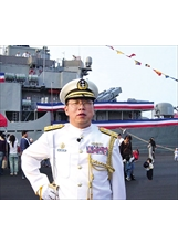 瀋陽軍艦除役典禮時，許培山擔任指揮官。（圖／許培山）之照片