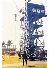 作者馬士林當年曾接受空降高跳塔訓練，至今印象深刻。（圖／馬士林）之照片