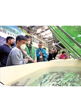 雲彩少年學園的學子參訪櫻花鉤吻鮭復育中心，以了解生態保育和永續發展的重要性。（圖／林建榮）之照片