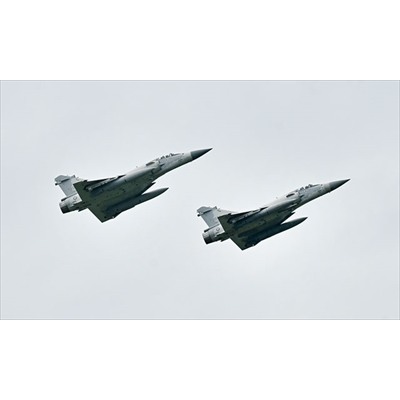 空軍新竹基地戰鬥機飛行表演。（圖／林建榮）